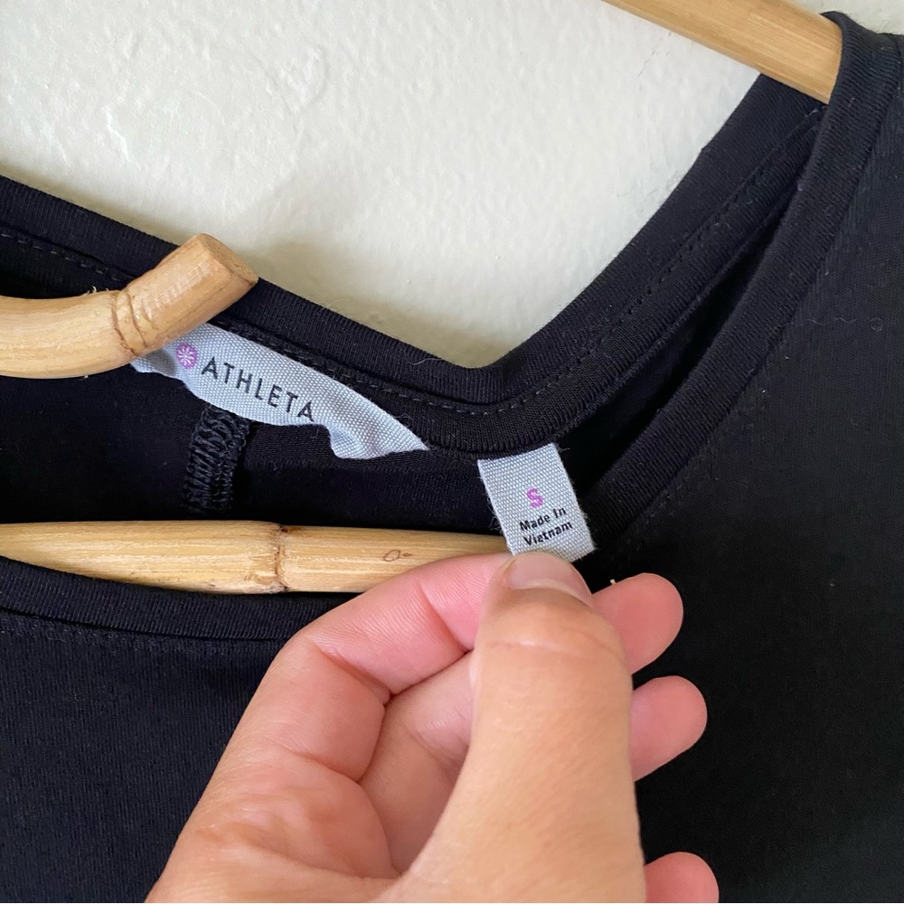 Athleta Black Side Split Tank Top - image 3